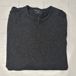UNTUCKit Charcoal Henley Long Sleeve Shirt